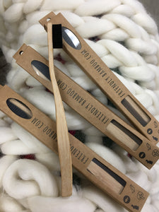 Bamboo toothbrush infused with charcoal
