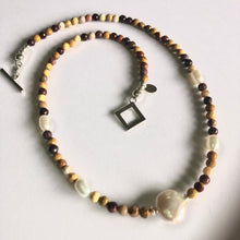 Load image into Gallery viewer, FW Pearl and Gemstone Bead Necklace Ai5