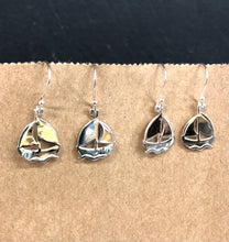 Load image into Gallery viewer, Sail boat earrings Ai3