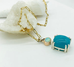 Opal and Amazonite Pendant Ai67
