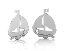 Load image into Gallery viewer, Sail boat earrings Ai3