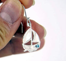 Load image into Gallery viewer, Sail boat earrings Ai3
