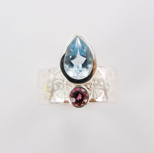 Gemstone Pattern Ring Ai162