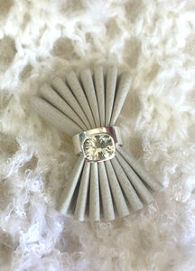 Green Amethyst Offset Ring Ai288